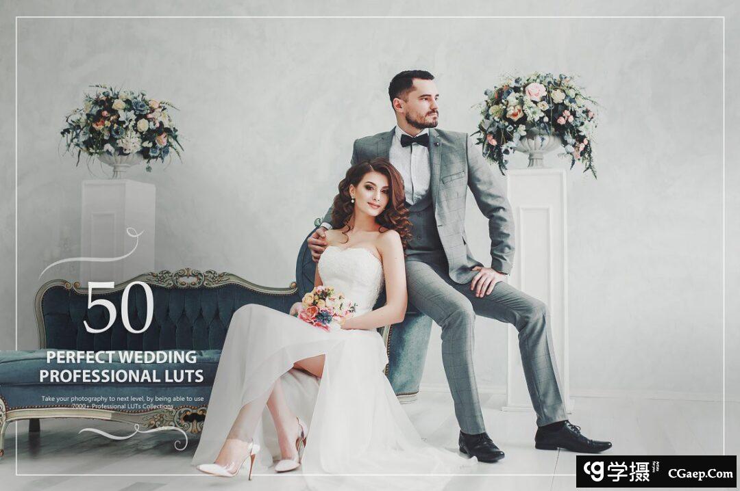 50个完美电影婚礼LUTs预设-支持支持AE/PR/PS/达芬奇/SG/FCPX/Luminar