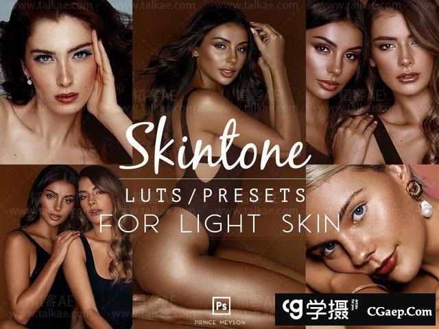 PM SKin Tone LUTs Light Skin 专业人像摄影LUTs调色预设