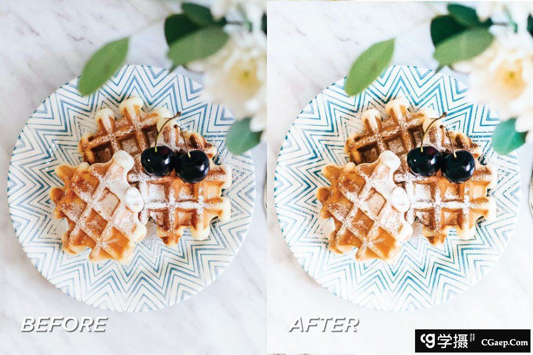 大师级清新明亮美食摄影Lightroom预设5 Bright Food Lightroom Presets