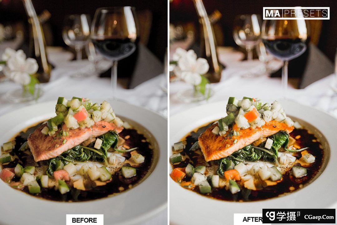 清新通透美食色彩校正Lightroom预设 PRETTY FOOD Lightroom Presets