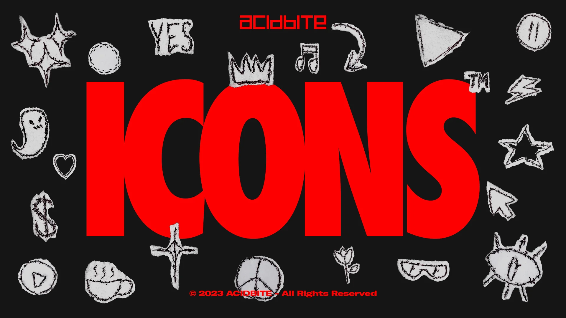 ACIDBITE 79个动画元素符号图标涂鸦alpha通道 Icons