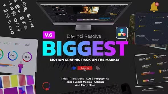 Davinci Resolve Motion Graphic Pack