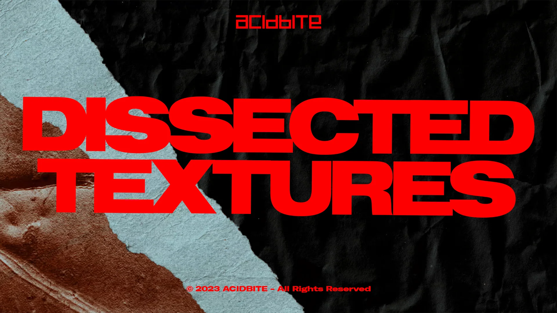 ACIDBITE  艺术纹理叠加纸张金属皮革铁锈划痕SFX alpha 通道 Dissected Textures