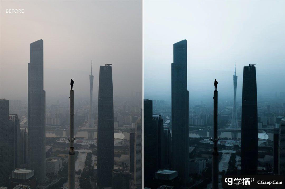 未来城市电影科技感Lightroom预设 Urbexmode -CYBER 2077 PACK