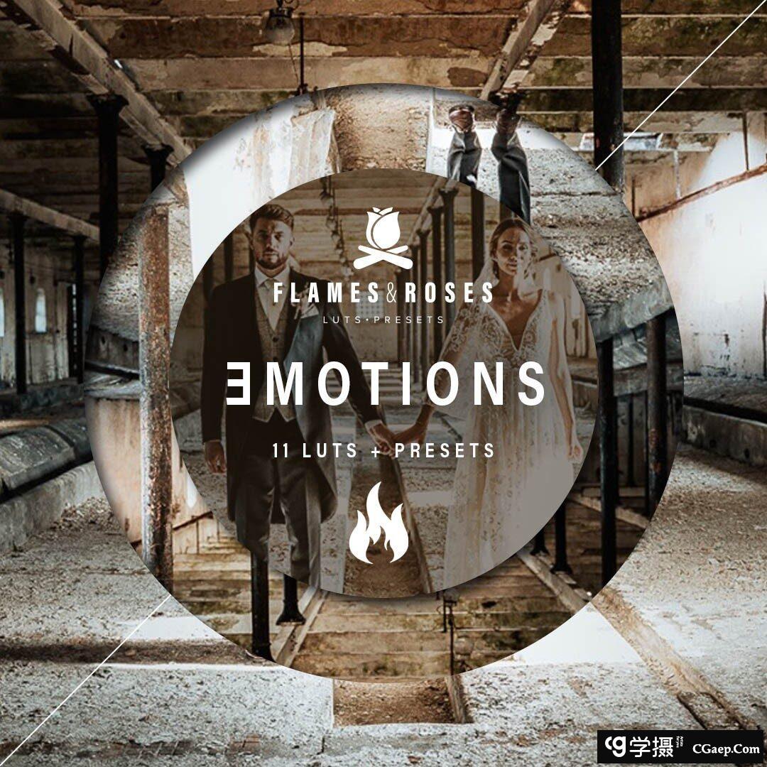 情绪电影胶片视频调色LUT预设 Flames and Roses – Emotions LUTs