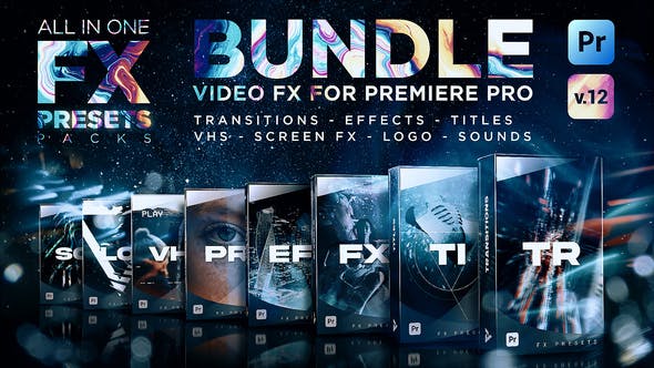 Videohive 24028073 Presets Pack for Premiere Pro: Effects, Transitions, Titles, LUTS, Duotones, Sounds V12 Updated