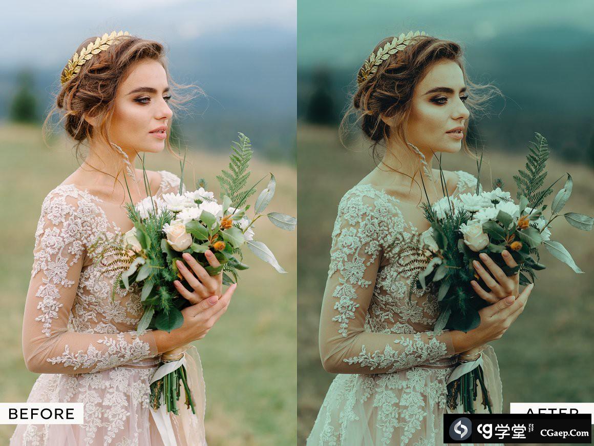 10个喜怒无常的婚礼人像后期调色Lightroom预设 10 Moody Wedding Lightroom Presets