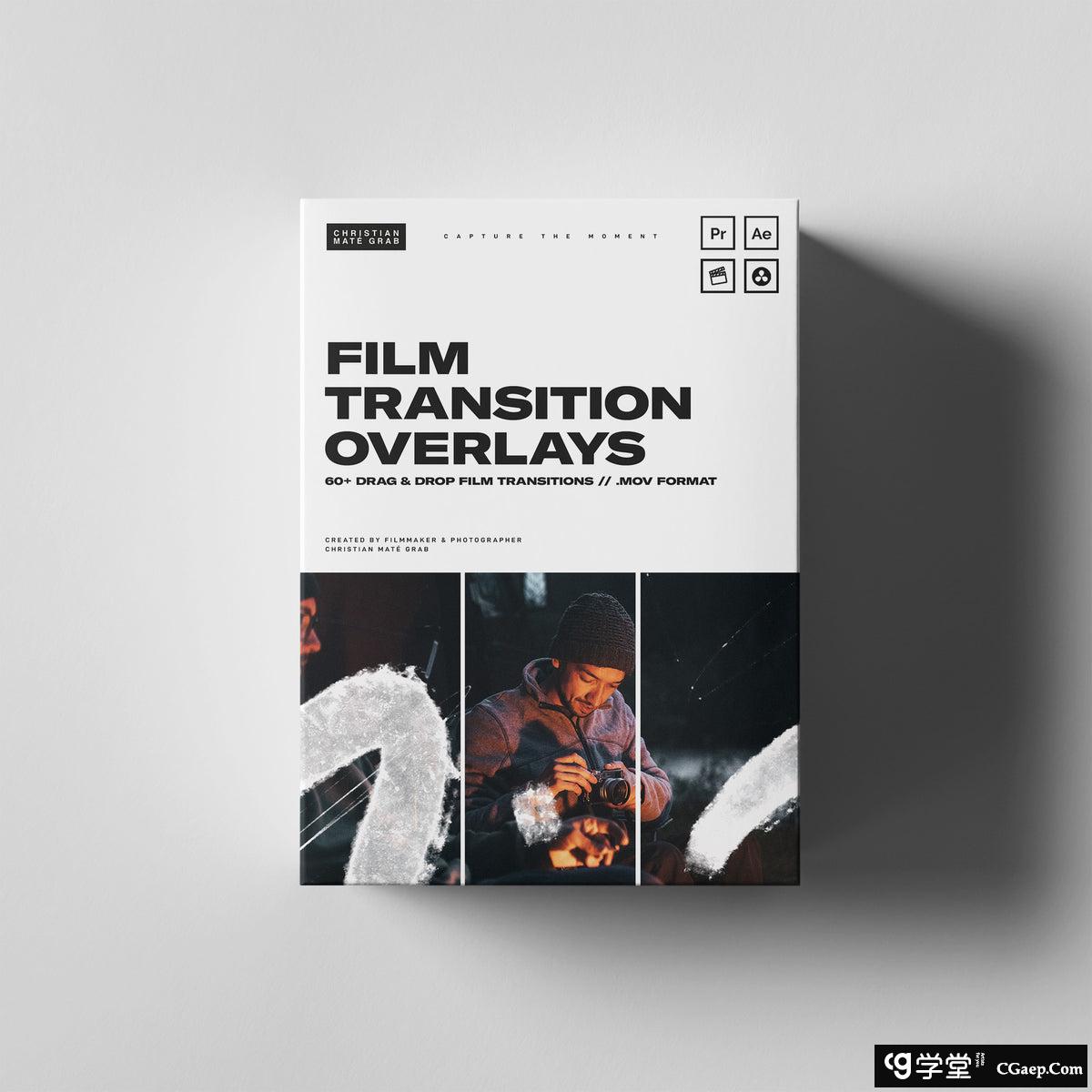 Christian Maté Grab 4k素材电影胶片转场叠加Film Transition Overlays for Premiere Pro & Final Cut Pro X