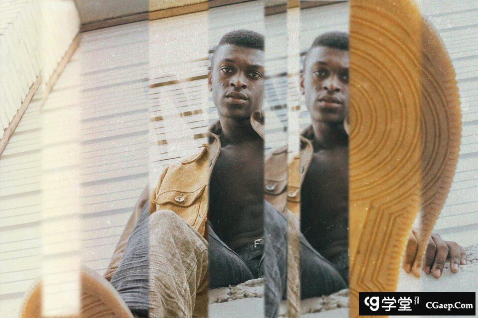 扭曲的阳光反射镜效果 (PSD)