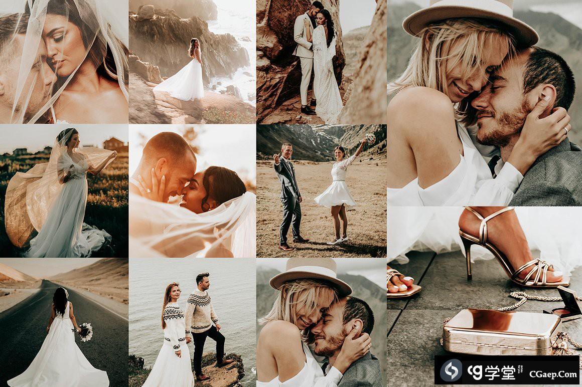 波西米亚婚礼人像电影胶片Lightroom预设 BOHO WEDDING LIGHTROOM PRESETS