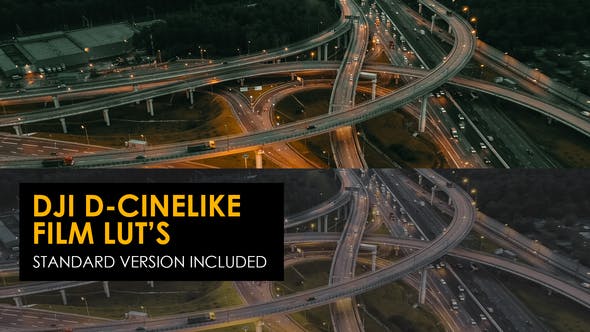 Videohive 39848936 DJI D-Cinelike Film and Standard LUTs