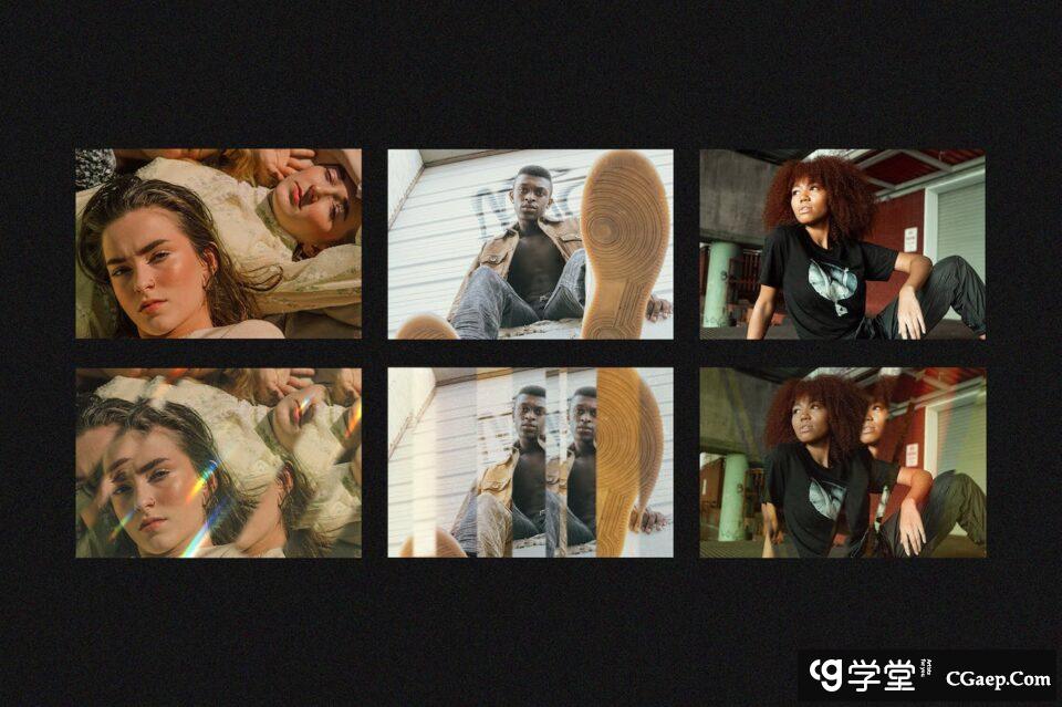 扭曲的阳光反射镜效果 (PSD)