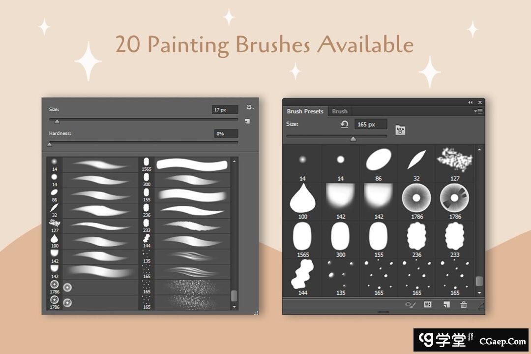 数码绘画PS笔刷（abr）