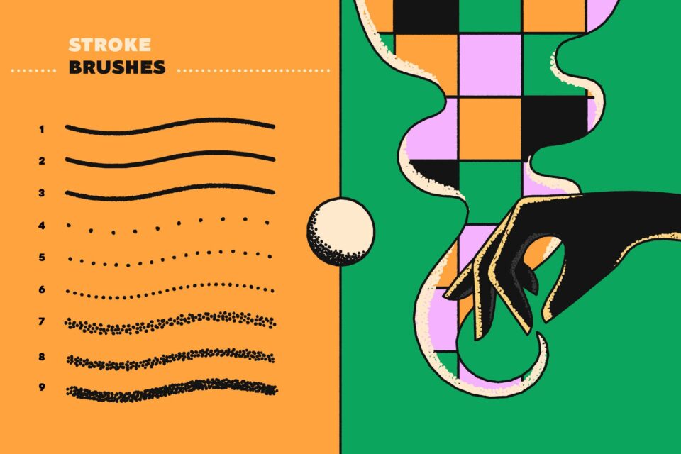 抽象波普艺术个性笔刷[ABR]
