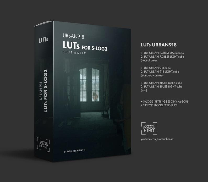Roman Hense LUTs PACK – URBAN-918 CINEMATIC LUTs