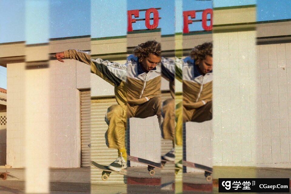 扭曲的阳光反射镜效果 (PSD)