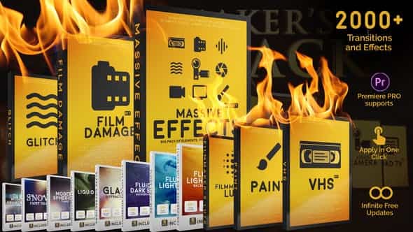 Videohive 24821008 Massive Effects Toolkit Big Pack of Presets Transitions and Footages