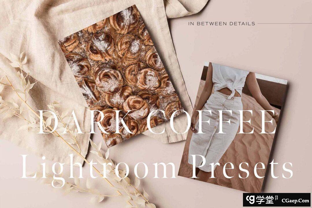 黑咖啡焦糖色调调色LR预设/APP滤镜 Dark Coffee Lightroom Presets
