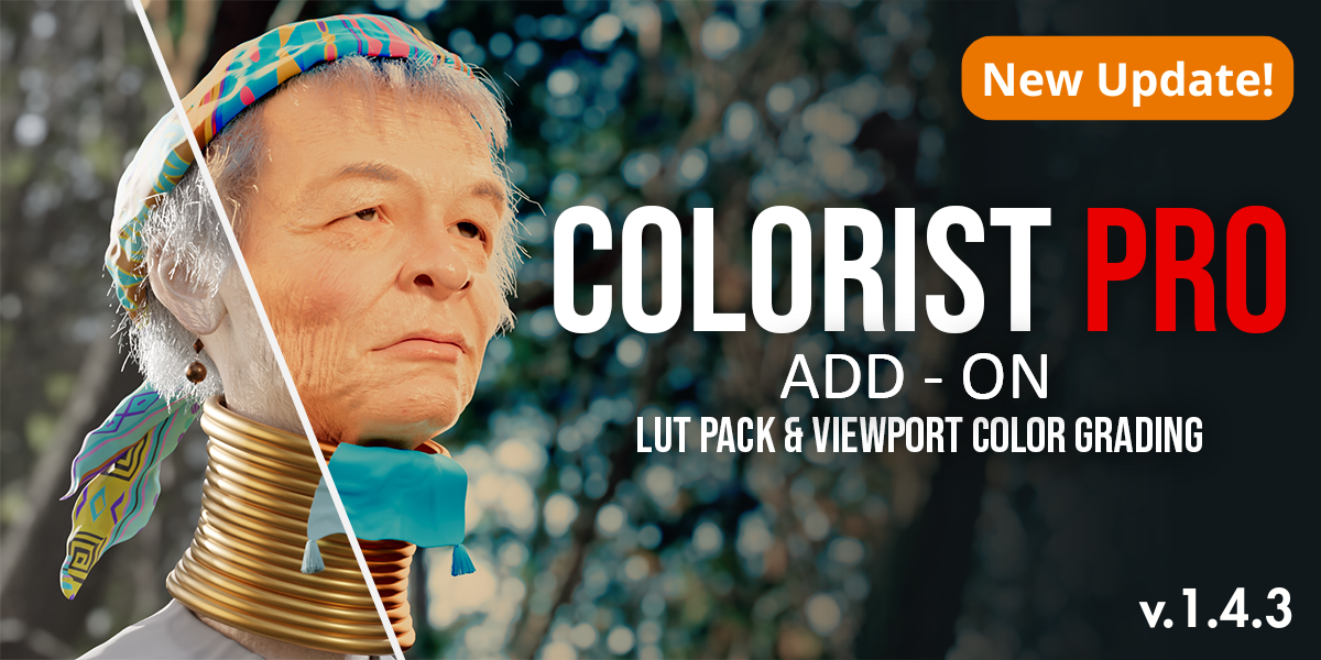 电影级预设好莱坞专业调色师Blender插件Colorist Pro - Luts & Viewport Color Grading