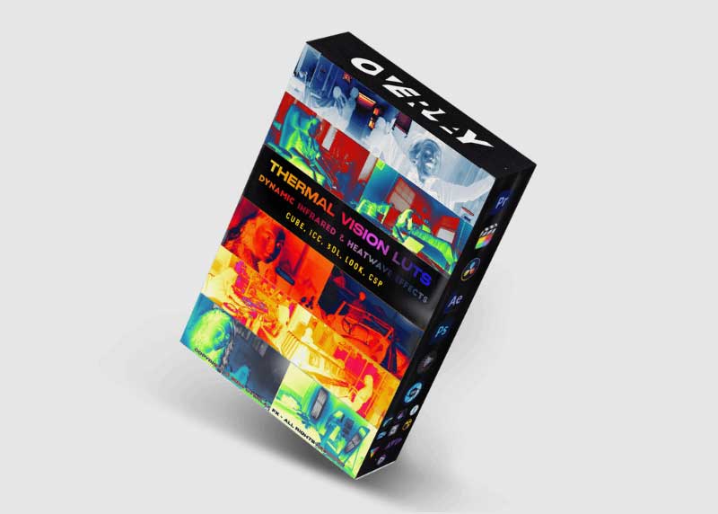 OverlayFX热成像LUT特效包 动态红外热浪效果视频调色预设合集
