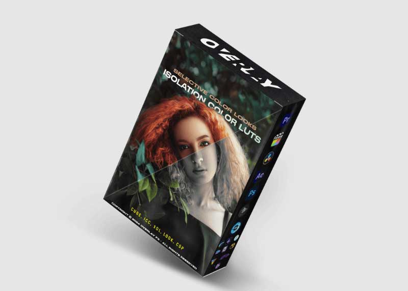 OverlayFX隔离颜色LUT包 20款选择性色彩突出视频调色预设