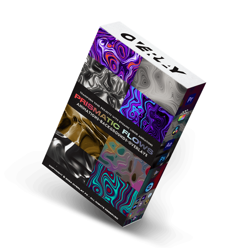 OverlayFX棱镜流动动画素材包 30款液体动态背景与叠加层特效