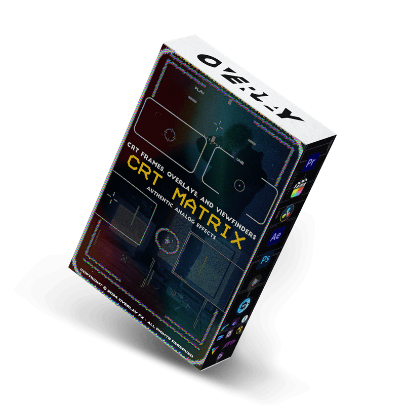 OverlayFX CRT矩阵特效包 终极CRT边框叠加层取景器复古电视模拟合集