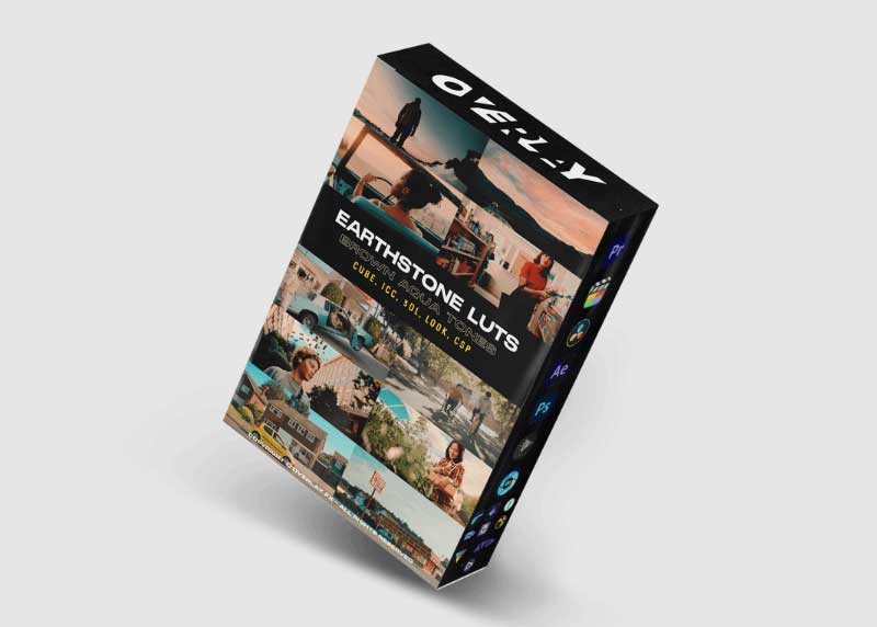 OverlayFX Earthstone棕青色调LUT 2024自然风格电影调色预设