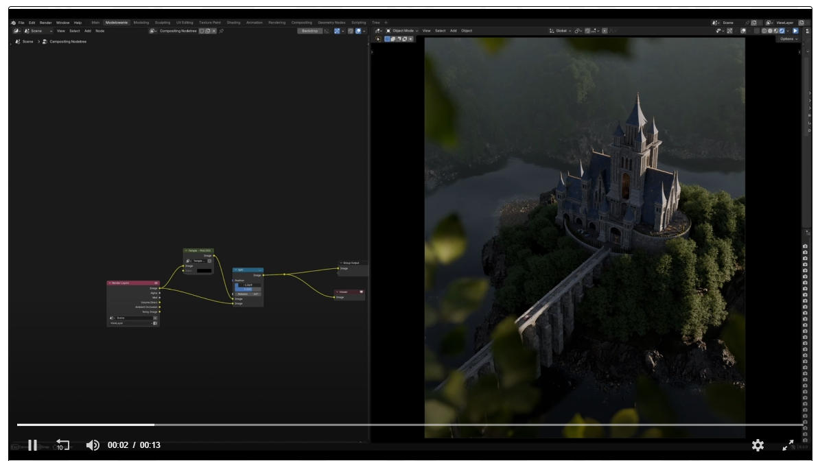 Blender 5.0 AgX工作流程电影色彩调色节点 内置合成器直接渲染电影感画面 Cinematic Color Grading Node for Blender 5.0 (AgX Workflow)