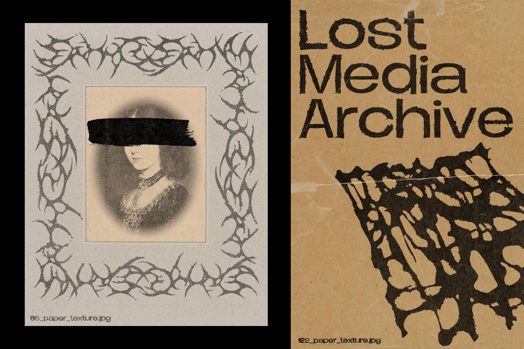 Studio2am 复古纸张纹理合集 200张高分辨率JPG设计素材包 含PSD模板与PDF Vintage Paper Textures