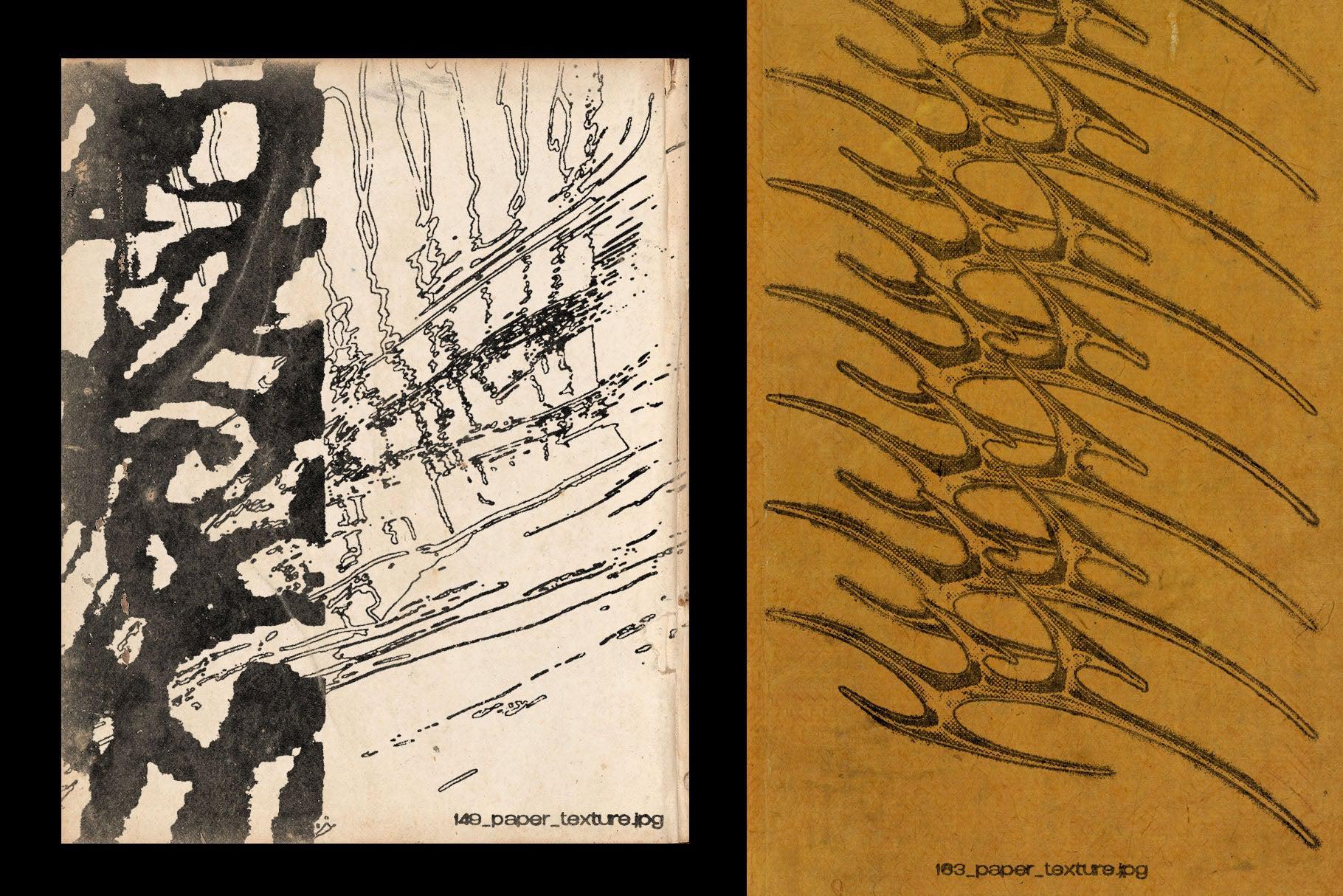 Studio2am 复古纸张纹理合集 200张高分辨率JPG设计素材包 含PSD模板与PDF Vintage Paper Textures