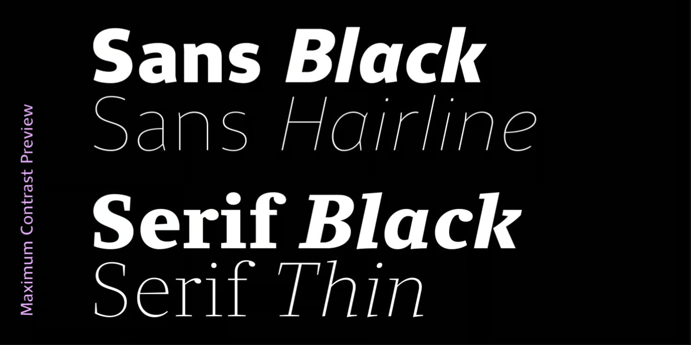 Clara Sans Serif字体家族30款OTF 商业设计多语言排版衬线无衬线组合字体库