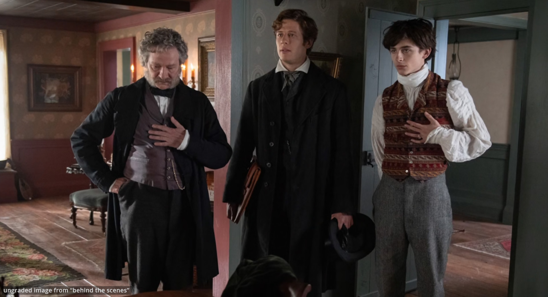 达芬奇 PowerGrades 调色节点包 逆向还原经典电影《小妇人》暖色复古美学风格Mononodes Little Women reverse engineered PowerGrades插图10 Before image