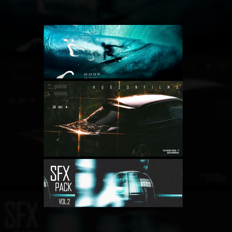 专业音效包 150+汽车格斗枪击撞击高质量音效素材库Hudsonfilms Sfx Pack Vol.2