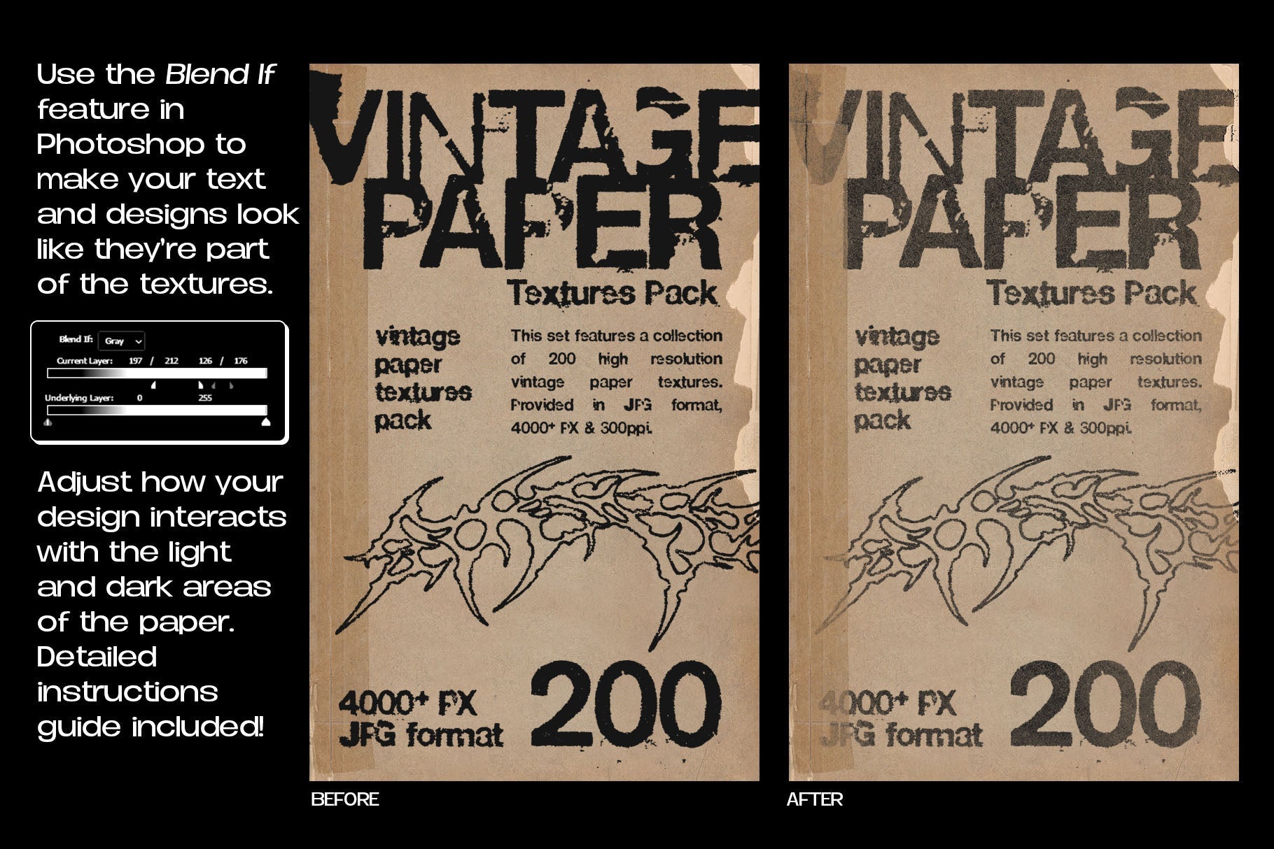 Studio2am 复古纸张纹理合集 200张高分辨率JPG设计素材包 含PSD模板与PDF Vintage Paper Textures