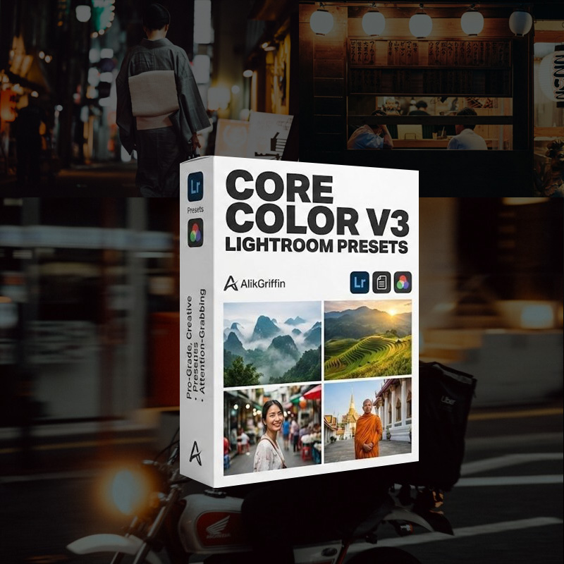 AlikGriffin Core Color V3 Lightroom专业胶片模拟预设 柯达富士风格多版本调色工具包