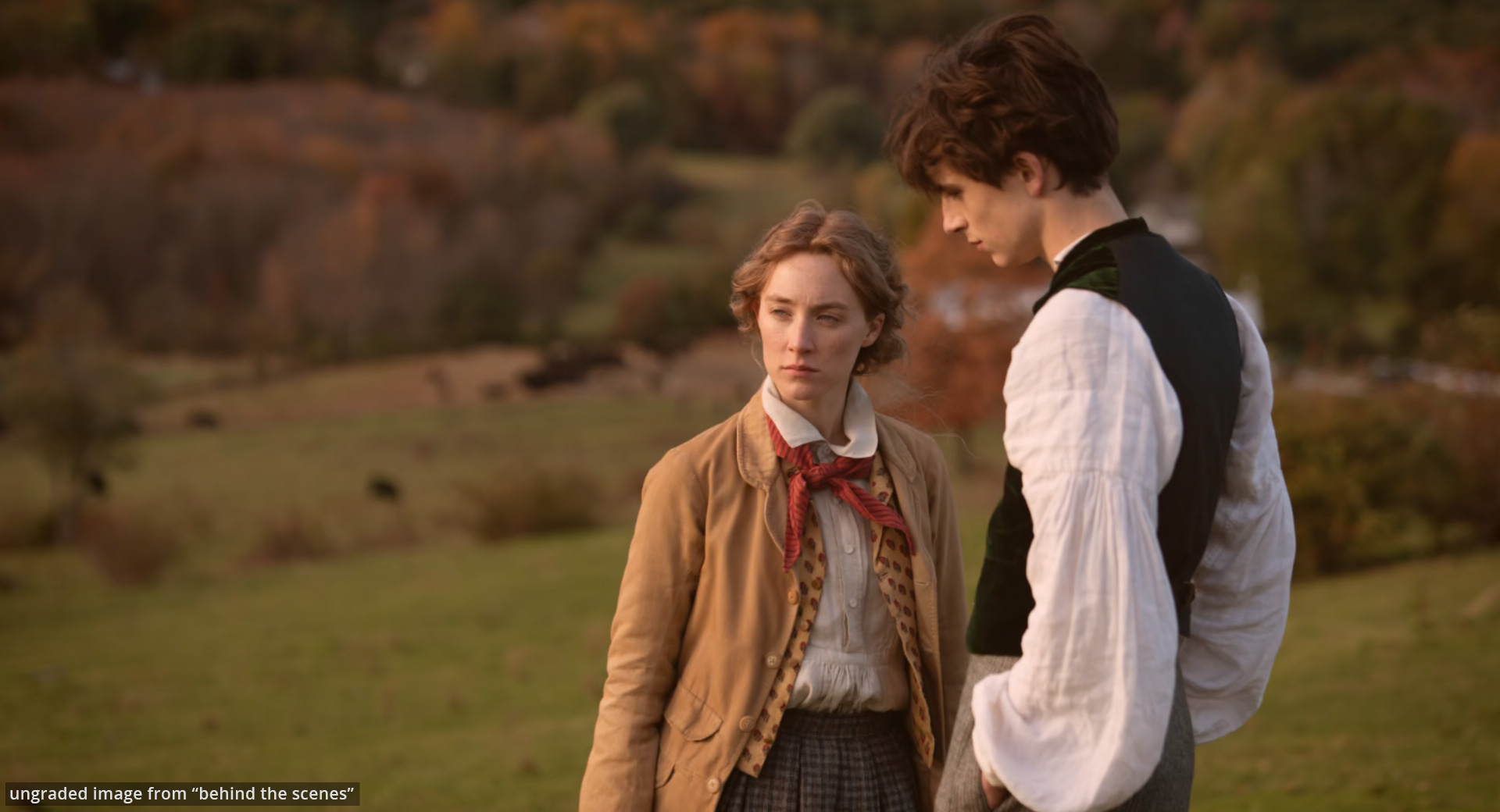 达芬奇 PowerGrades 调色节点包 逆向还原经典电影《小妇人》暖色复古美学风格Mononodes Little Women reverse engineered PowerGrades插图19 Before image