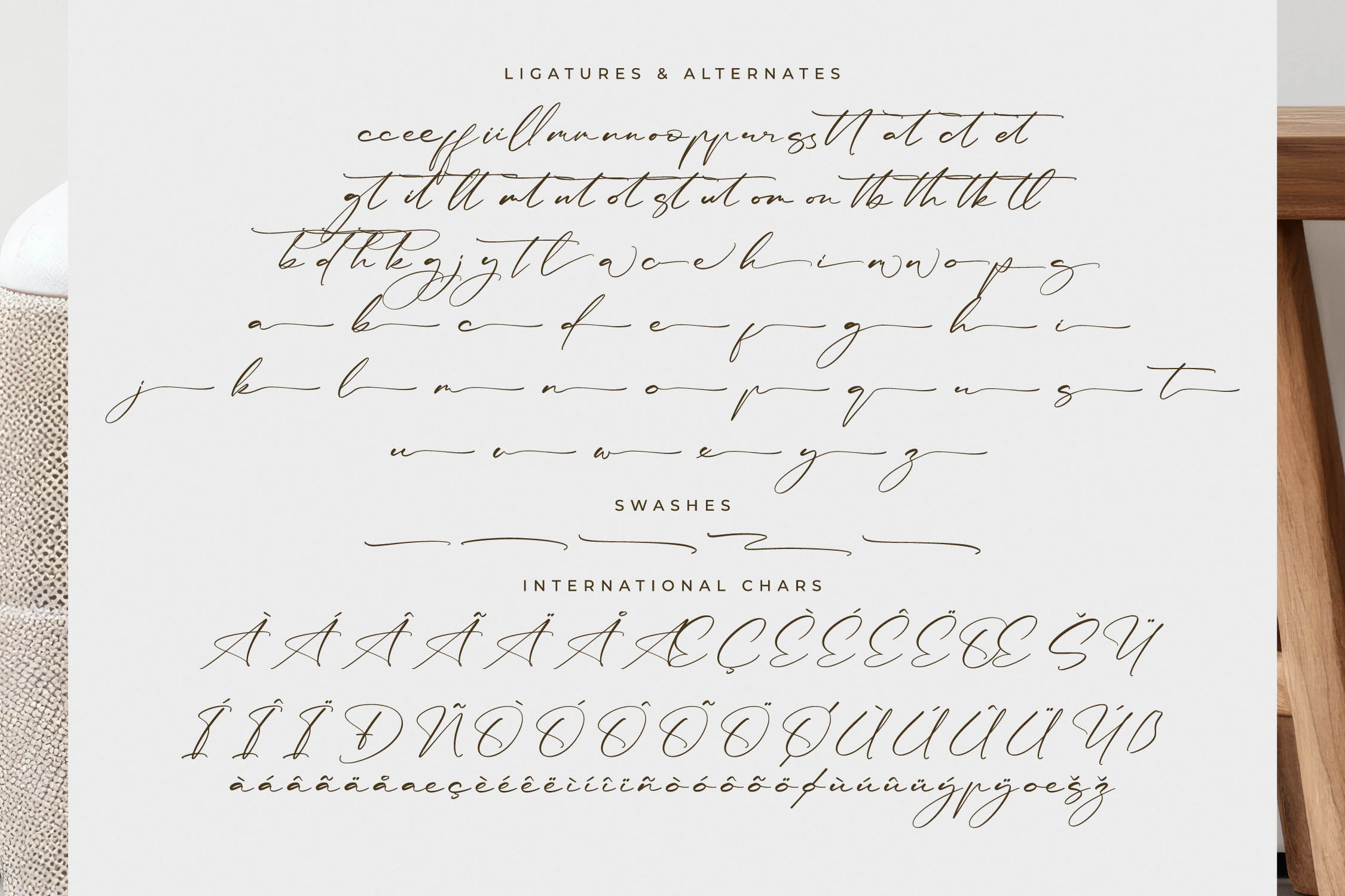 Rulligedro现代草写字体奢华手写体 高端品牌标志设计微商水印字体手写风格字体 Modern Calligraphy Script