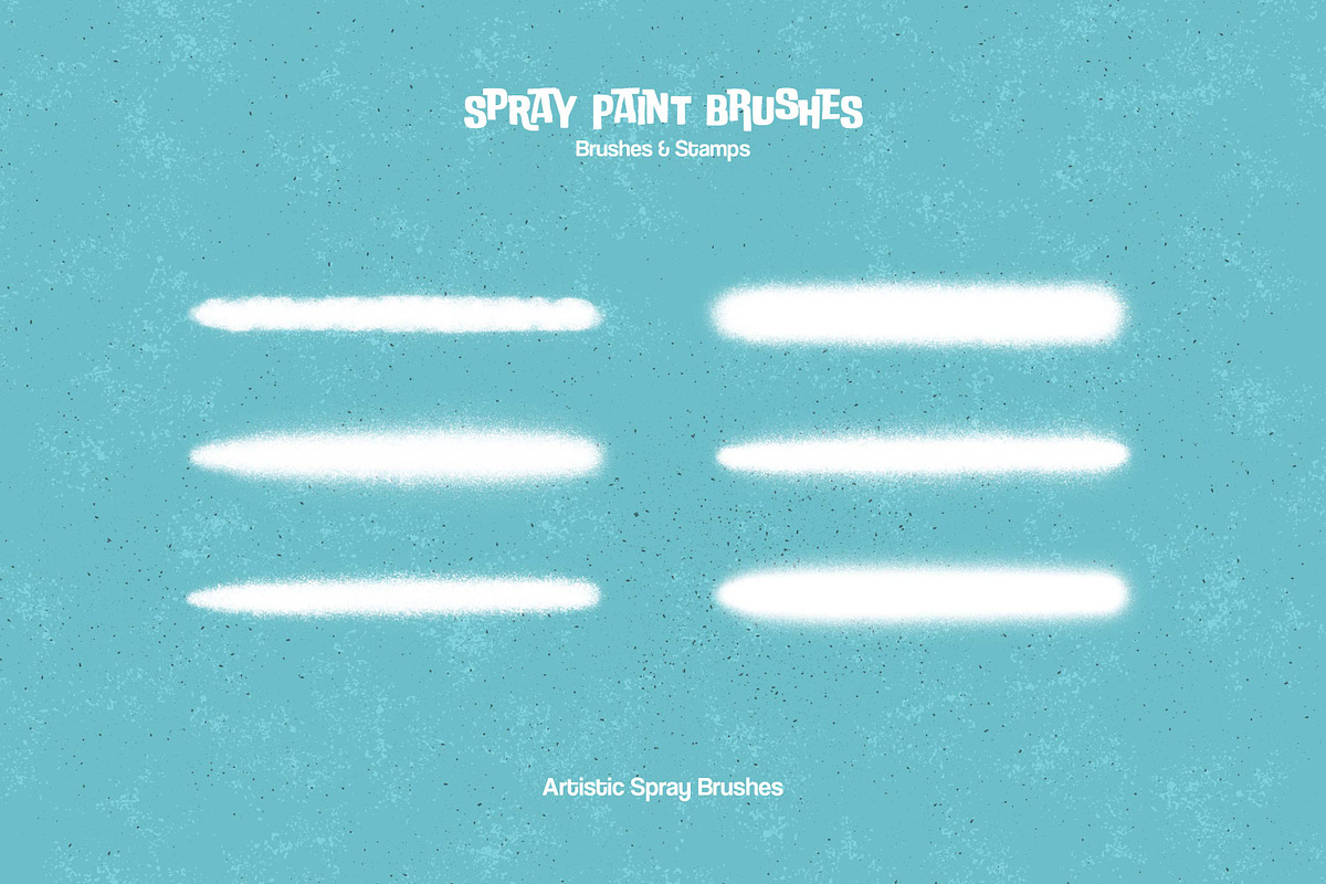 喷涂笔刷 PS/AI/Procreate/Affinity街头艺术风格笔刷 12支气雾漆效果纹理设计笔刷包