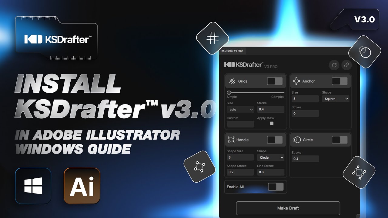 KSDrafter v2/v3 Adobe Illustrator 插件 [Win/Mac]