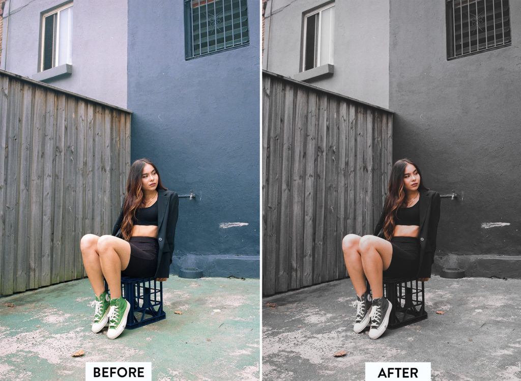 10款豪华黑色系Lightroom预设 手机与电脑LR/ACR通用 暗调高级质感人像旅行博主滤镜