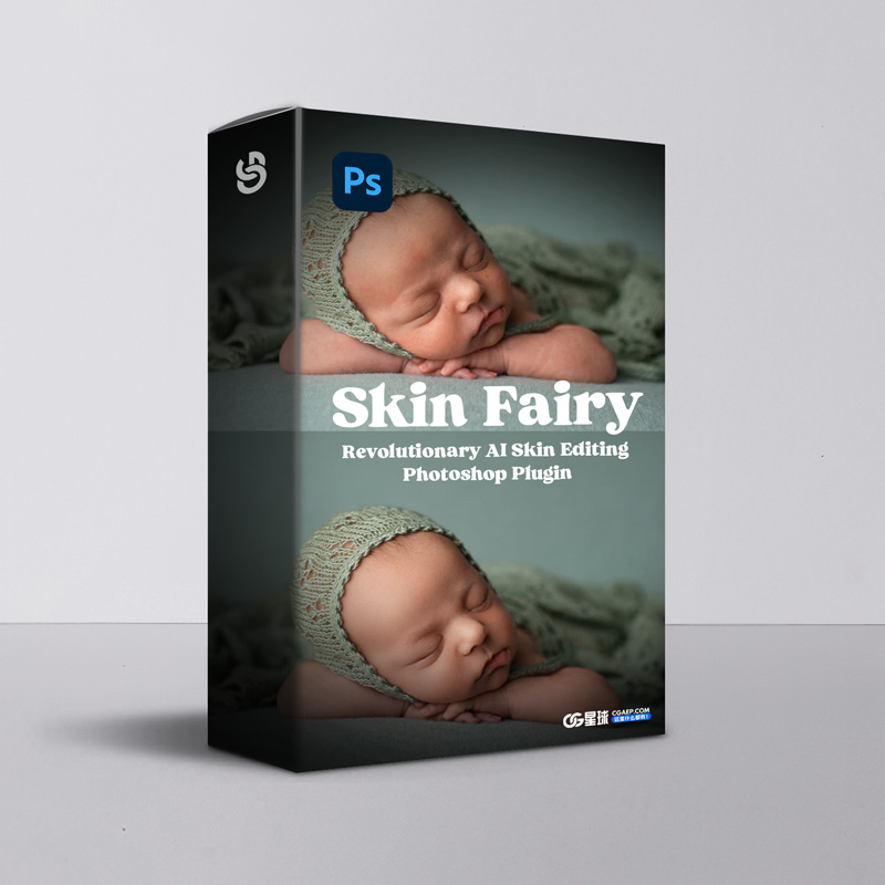 AI皮肤编辑Photoshop插件Skin Fairy 一键自动遮罩4种皮肤等级批量处理人像后期工具 Skin Fairy [Revolutionary AI Skin Editing Photoshop Plugin]