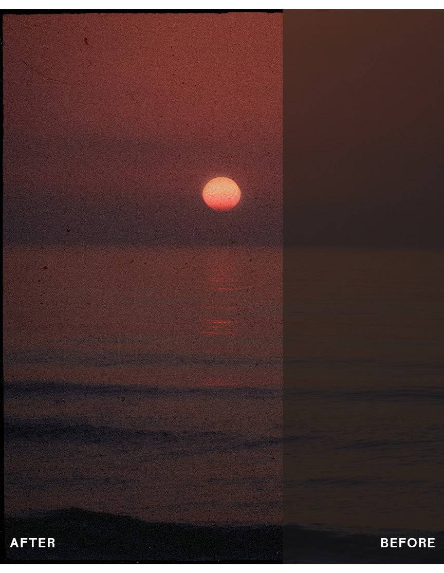 Envijon Vintage复古照片综合包 含6款LR预设/电影边框/尘痕叠加/胶片颗粒/燃烧特效 Vintage Photo Pack