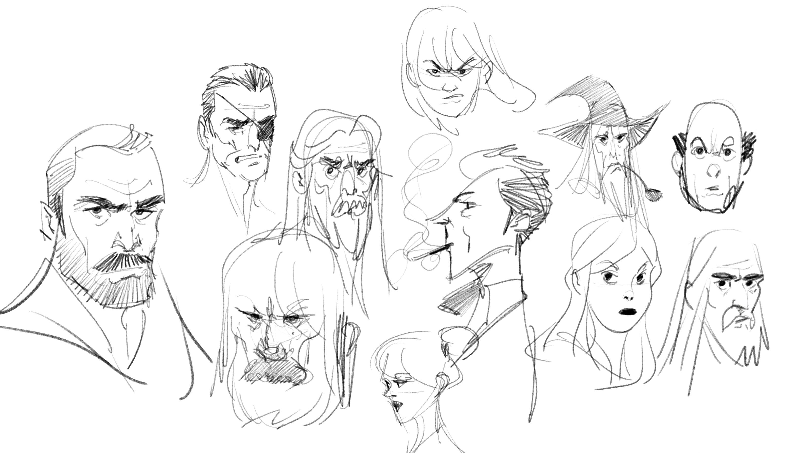 Blender笔刷插件 油脂铅笔GP笔刷包 故事板分镜角色素描设计素材 树木邮票图像纹理笔刷