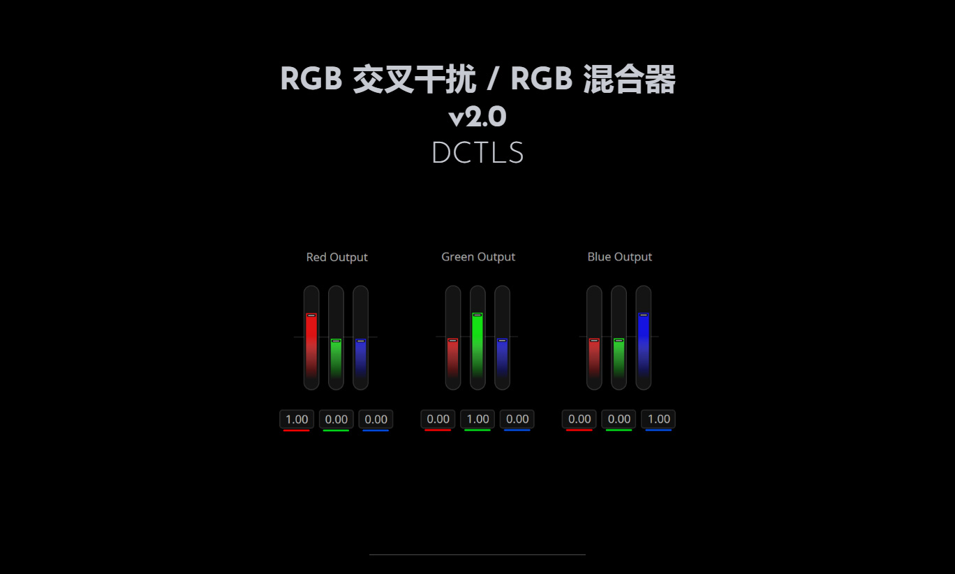 DaVinci Resolve调色插件RGB串扰DCTL v2.0专业级自动平衡通道保持中性色 Mononodes - RGB Crosstalk DCTL v2.0 for DaVinci Resolve Studio