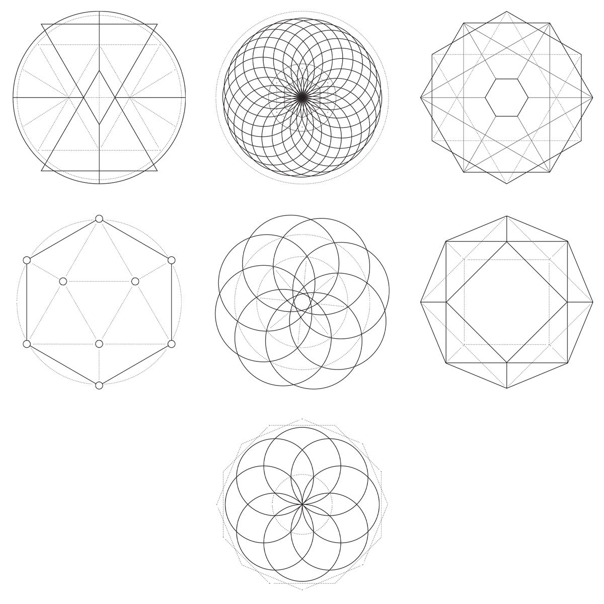 神圣几何动画素材包55个4K带Alpha通道 ProRes4444格式PR/AE/FCPX视频特效背景素材 Sickboat - MANDALA: SACRED GEOMETRY ANIMATIONS PACK
