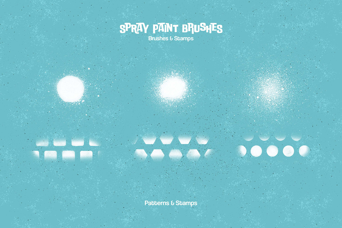 喷涂笔刷 PS/AI/Procreate/Affinity街头艺术风格笔刷 12支气雾漆效果纹理设计笔刷包