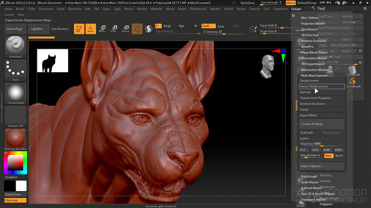 Houdini+Nuke+Mari+ZBrush动物毛发着色器材质教程 Fantasy Creature Texturing & Look Dev