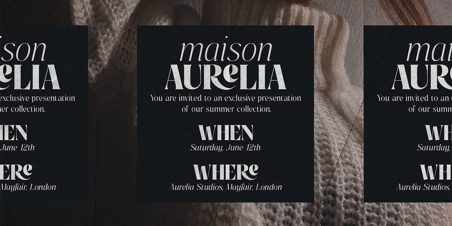 Pure Motif精致衬线字体家族18款字重 高对比优雅适合高端品牌包装编辑设计OTF/TTF MyFonts - Pure Motif Font Family - 18 Fonts