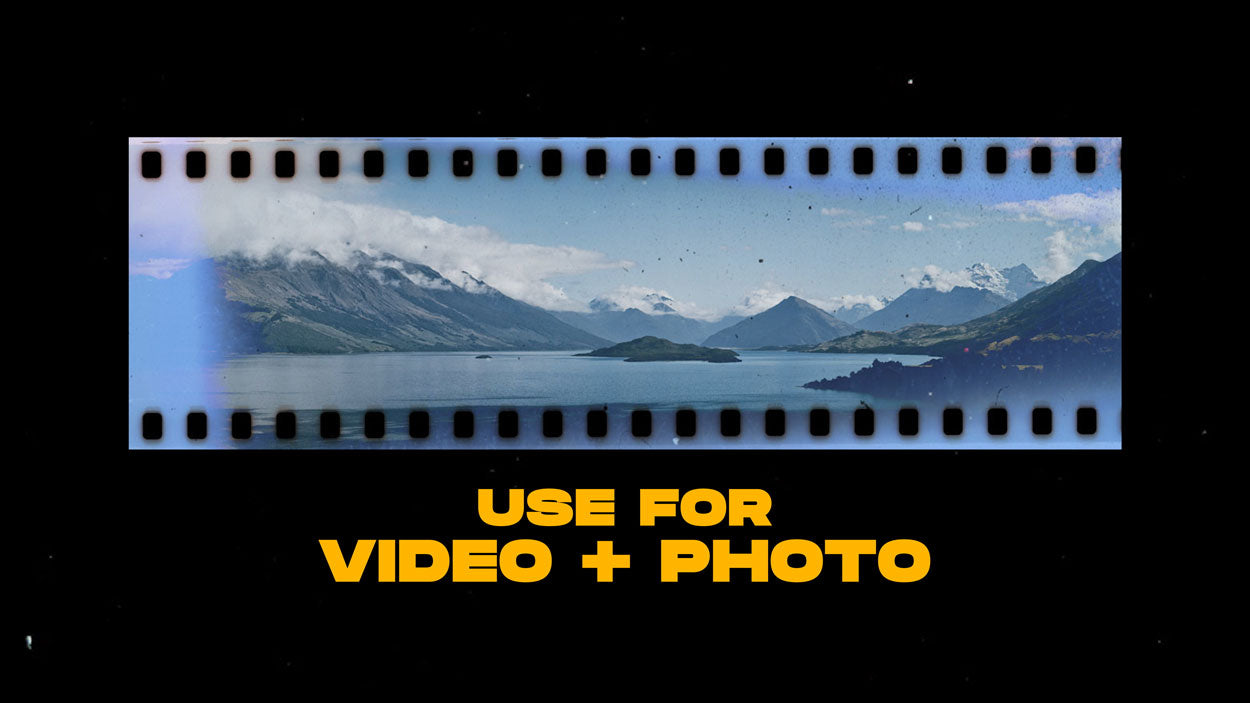 Sickboat照片胶片框PNG叠加素材包 10K分辨率 101+真实35mm/120mm胶片边框与纹理 PHOTO FILM FRAMES: PNG FILM BORDERS + TEXTURE (10K)